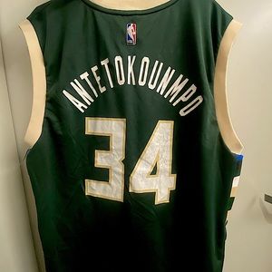 NBA Giannis Antetokounmpo Milwaukee Jersey authentic